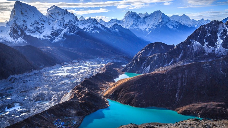 喜马拉雅晨光雪山湖景壁纸合集
