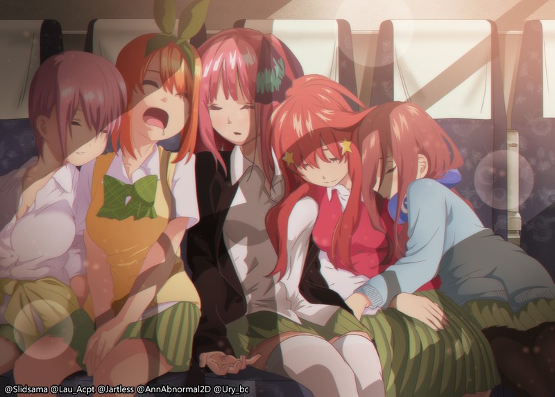 五等分的花嫁高清壁纸！中野家五姐妹的2D数字画作