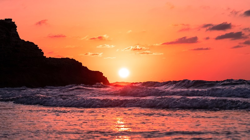 绝美日落海景壁纸合集 4K超清海浪 Ocean 自然傍晚壁纸