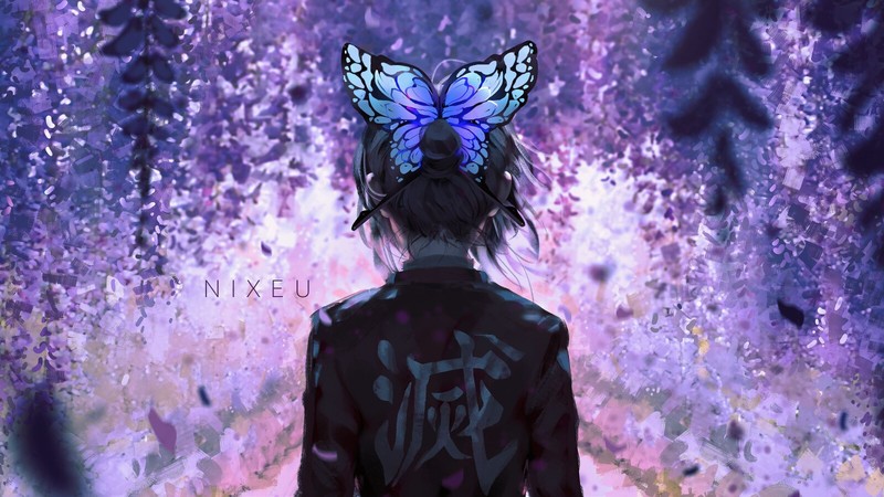 《鬼灭之刃》蝴蝶忍同人插画壁纸合集
