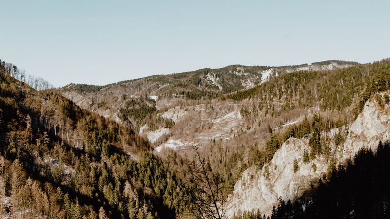 高空俯瞰的山野林坡绝美4K壁纸