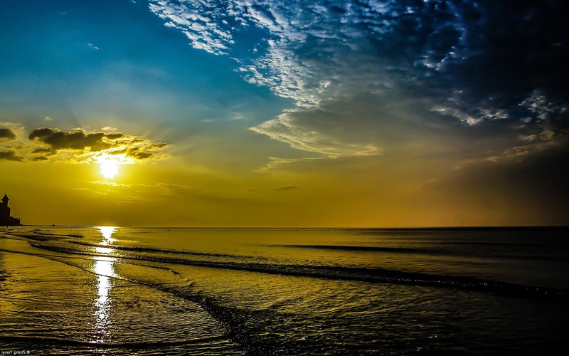 日出海滩自然高清壁纸