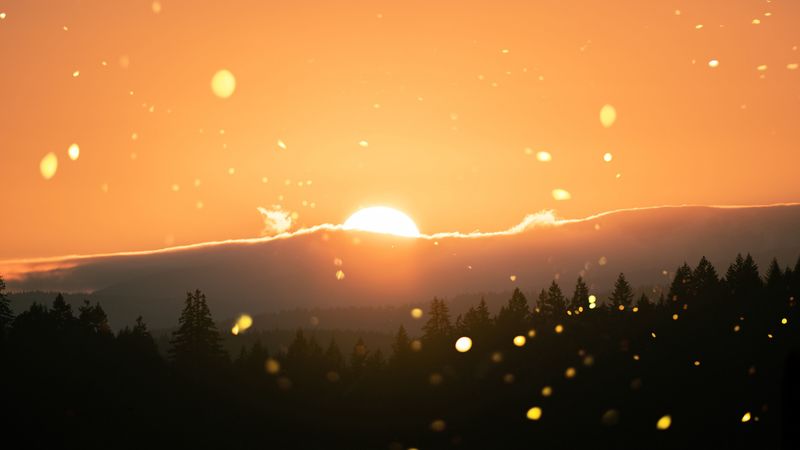 绝美金发日落山景壁纸 4K高清大片