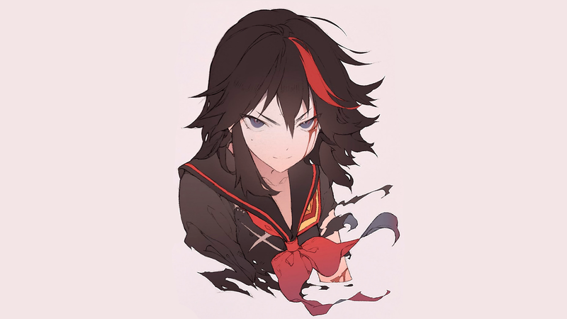 《斩服少女缠流子壁纸合集 简约背景极简风》