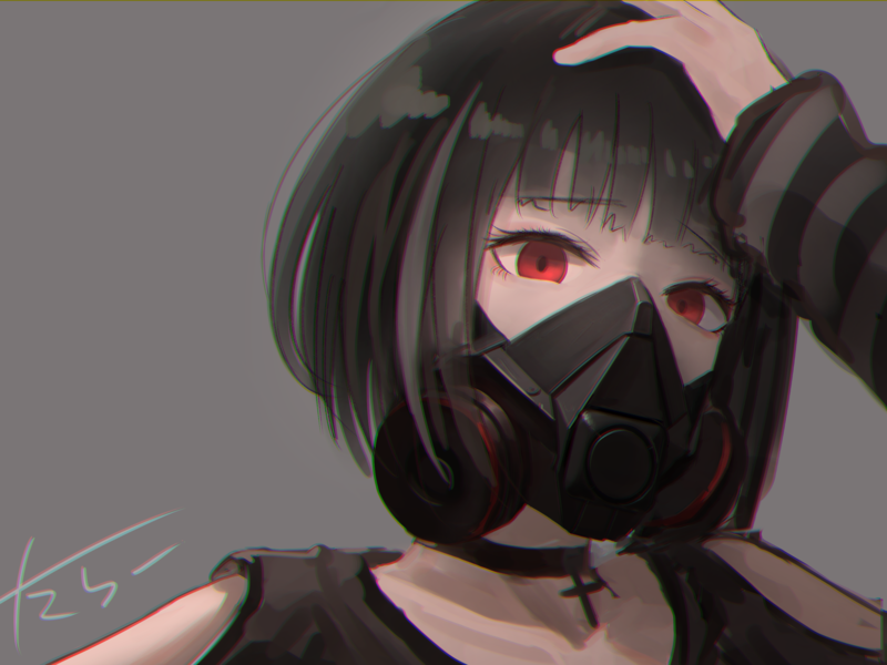 多款带面具的动漫少女高清壁纸合集