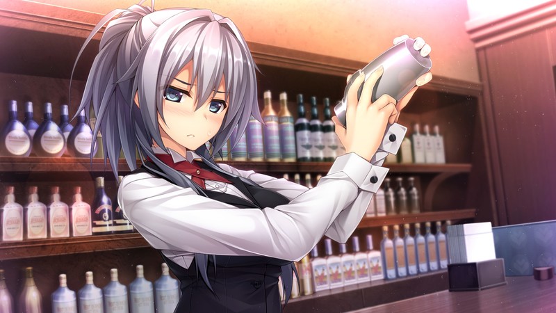 银发少女游戏原画壁纸