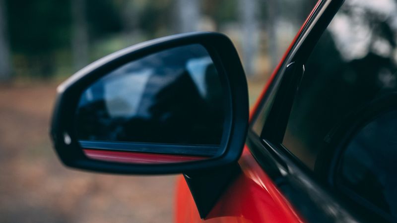 奥迪S3汽车后视镜4K高清壁纸