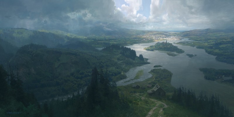 插画师理查德·赖特的奇幻风景壁纸合集