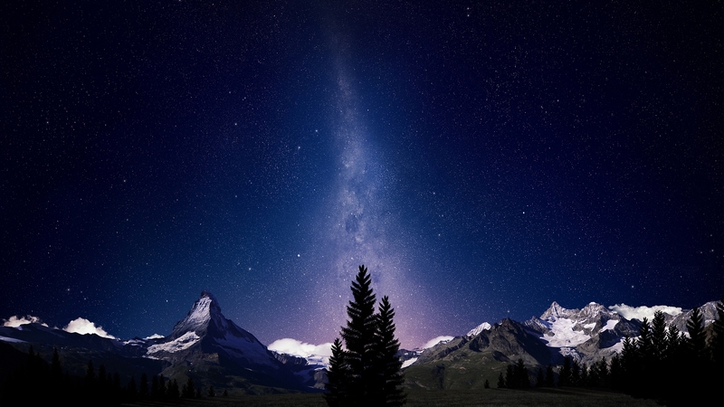 绝美的阿尔卑斯山星河夜景壁纸合集