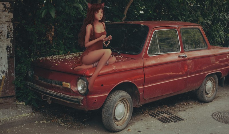 绝美的二次元少女与复古座驾高清壁纸合集