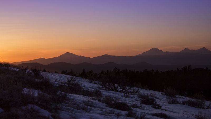 绝美的雪山落日4K壁纸合集