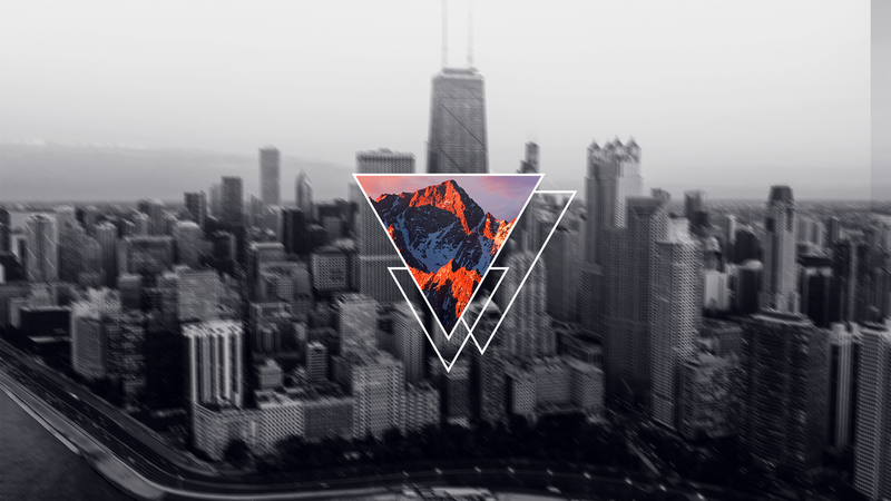 自然城市画中画高清壁纸