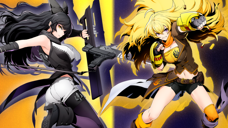 RWBY同人插画壁纸 双少女飒爽登场