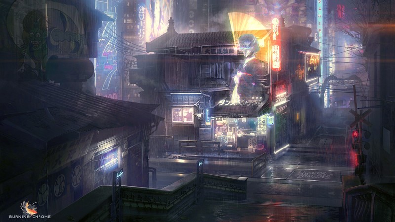 赛博感拉满！当中式古建遇上霓虹未来城