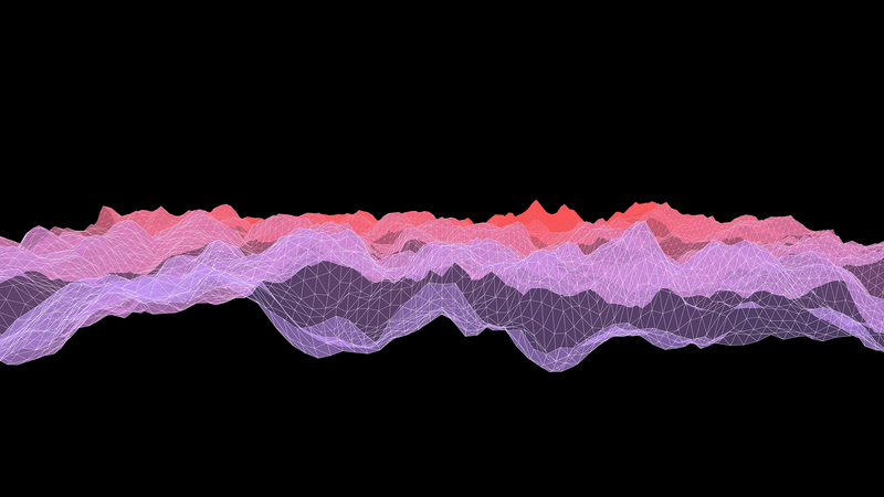 赛博空间3D抽象矢量风景壁纸 高清质感拉满