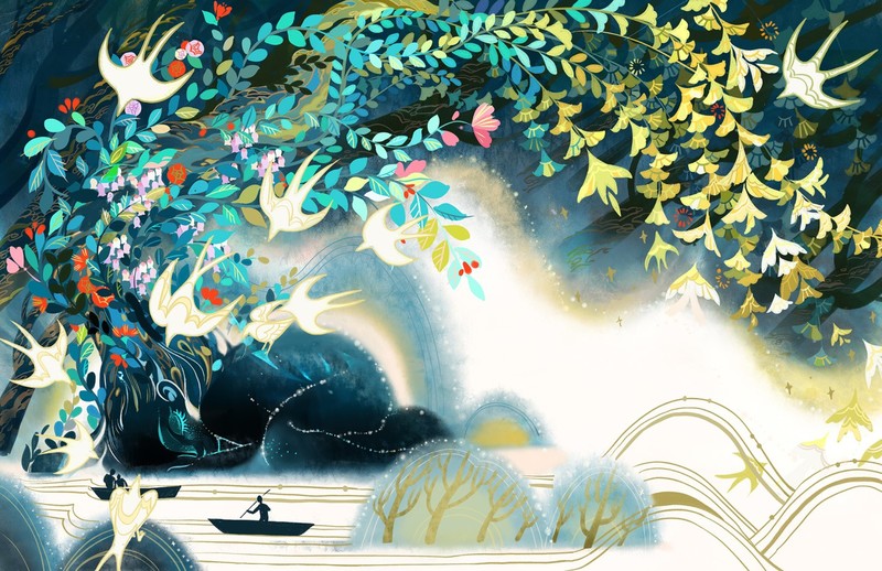 绝美动漫风自然插画壁纸