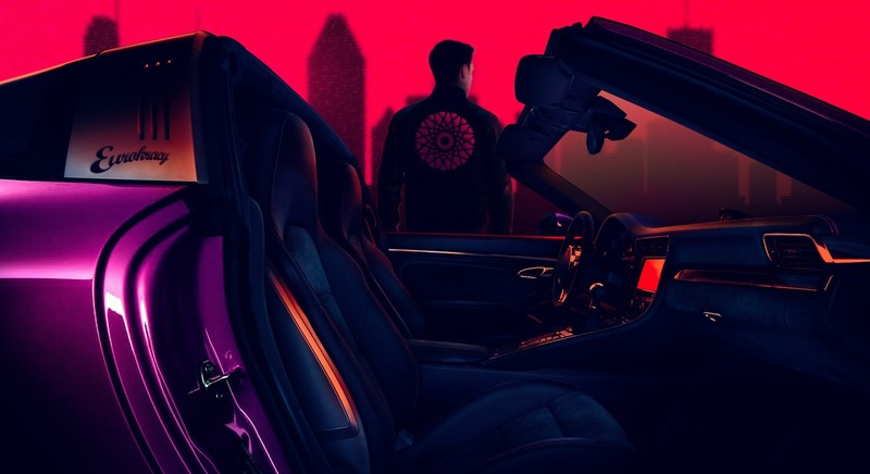 赛博复古风暗夜跑车壁纸，氛围感拉满