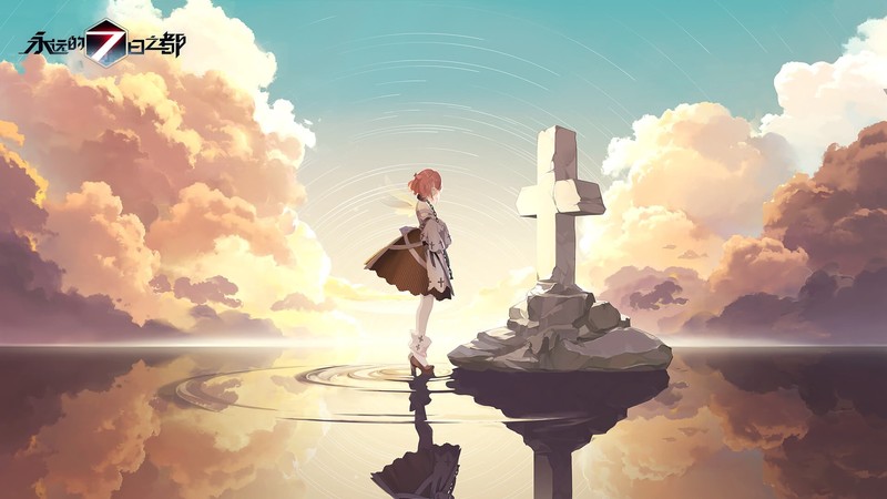 Forever 7th Capital 二次元壁纸合集 美少女 天空 云朵 奇幻风高清壁纸