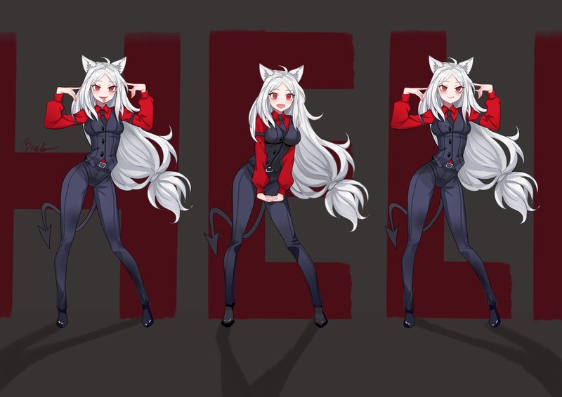 Helltaker三头犬少女壁纸
