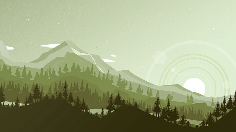 绝美山巅日落风景 4K高清矢量壁纸