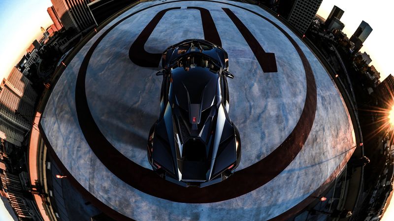 超酷黑色跑车城市航拍壁纸合集