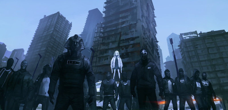 低角度拍的动漫少女与都市壁纸合集