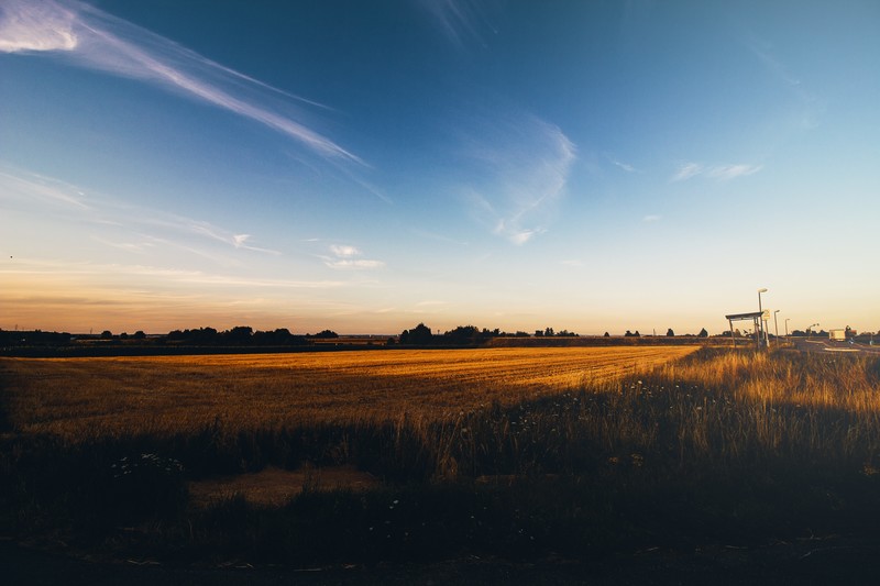 绝美日落田野风光 高清壁纸合集