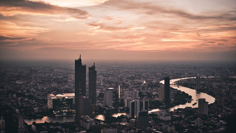 绝美黄昏摩天楼壁纸合集