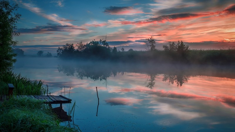 绝美日落河景壁纸合集