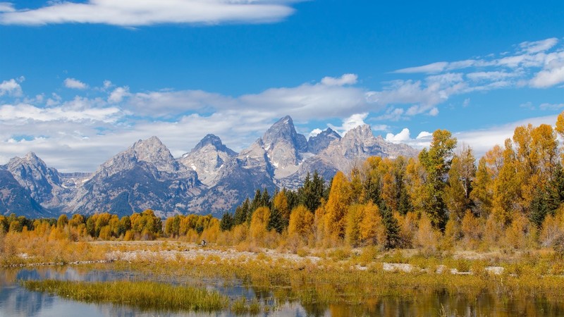 绝美怀俄明大提顿国家公园秋日风光壁纸