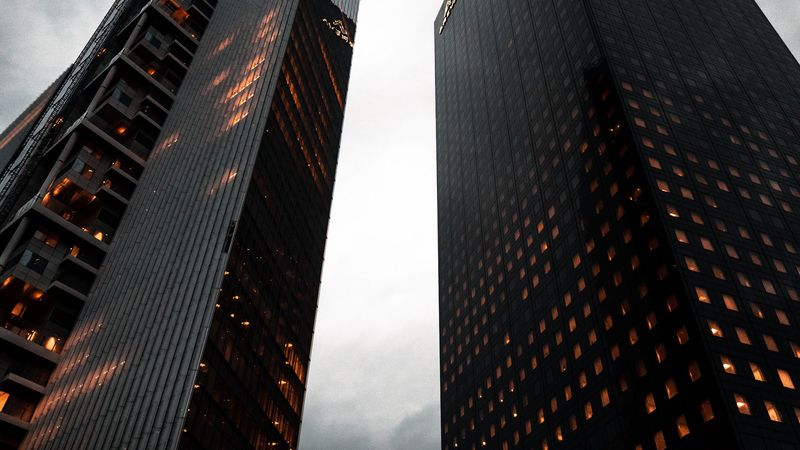 俯拍城市夜景建筑 绝美灯光壁纸
