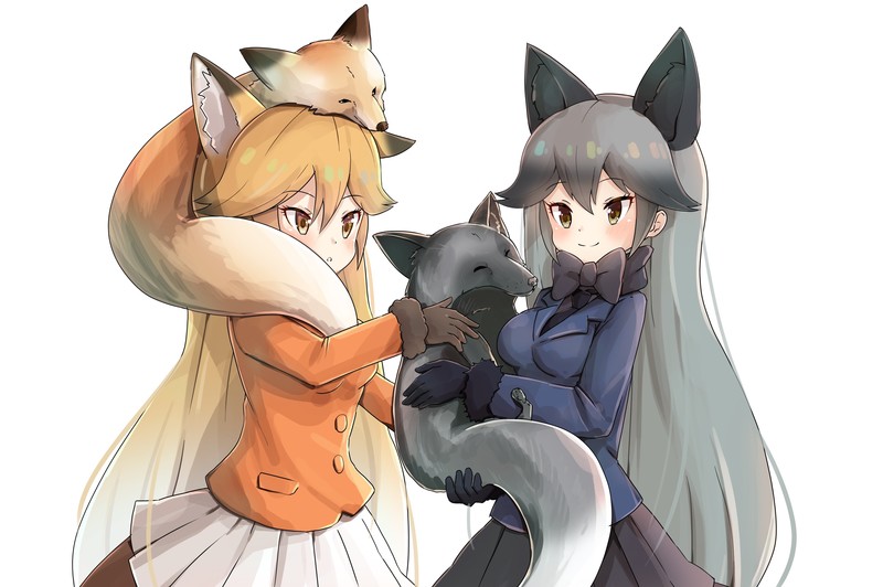 兽娘动物园主题壁纸合集！纯白背景超萌兽娘壁纸