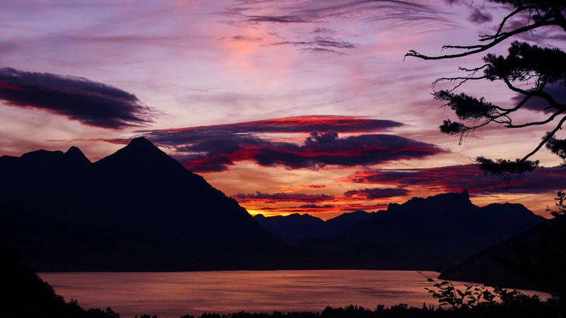 绝美日落山景壁纸 4K高清