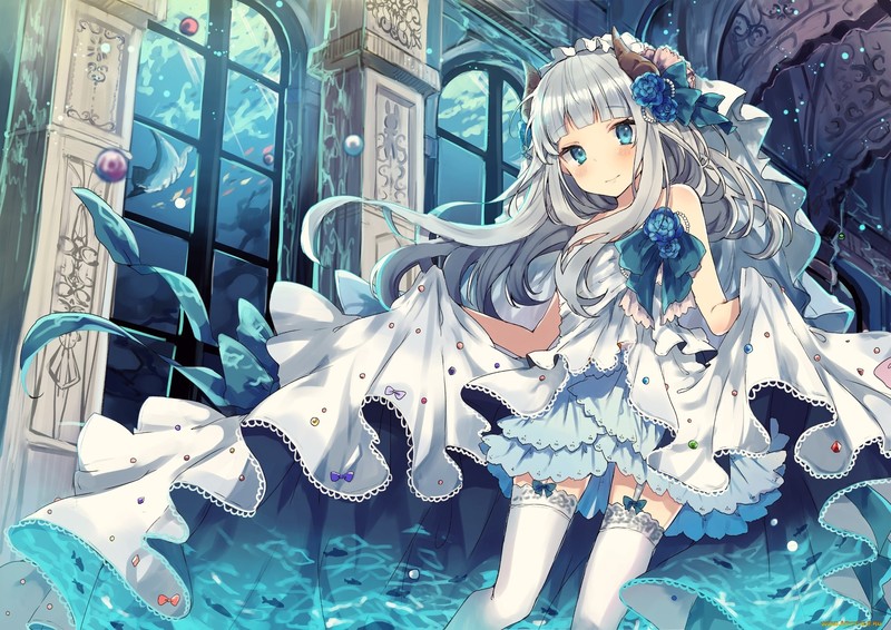 银发长发动漫少女壁纸合集