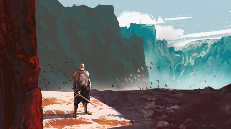 这张壁纸里藏着骑士与海岸的浪漫幻想