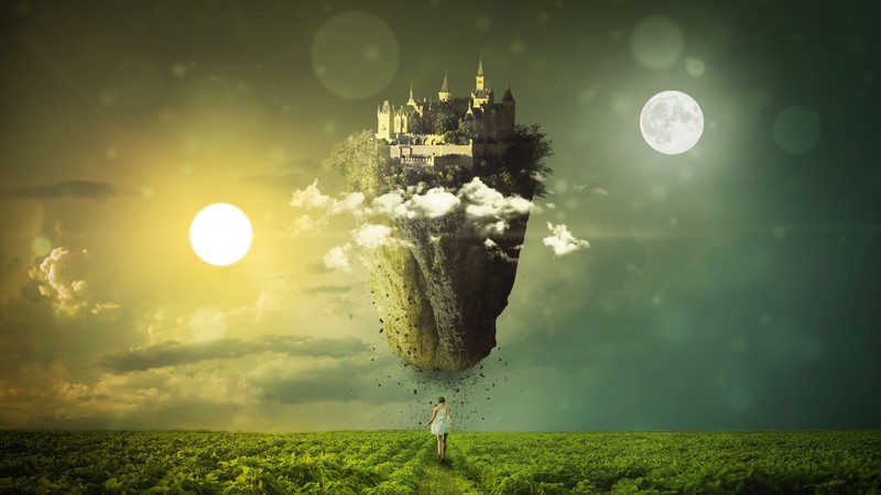 绝美奇幻壁纸合集！太阳月光下的梦幻天地