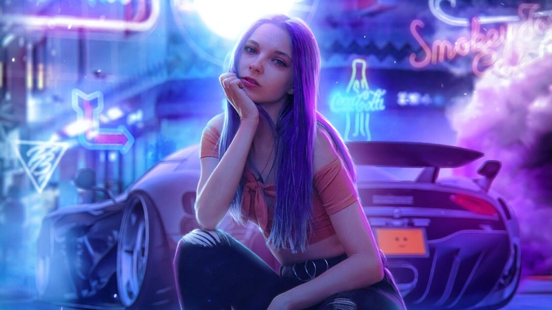 绝美霓虹超跑数字艺术壁纸合集