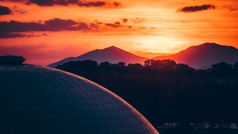 绝美建筑屋顶黄昏壁纸合集