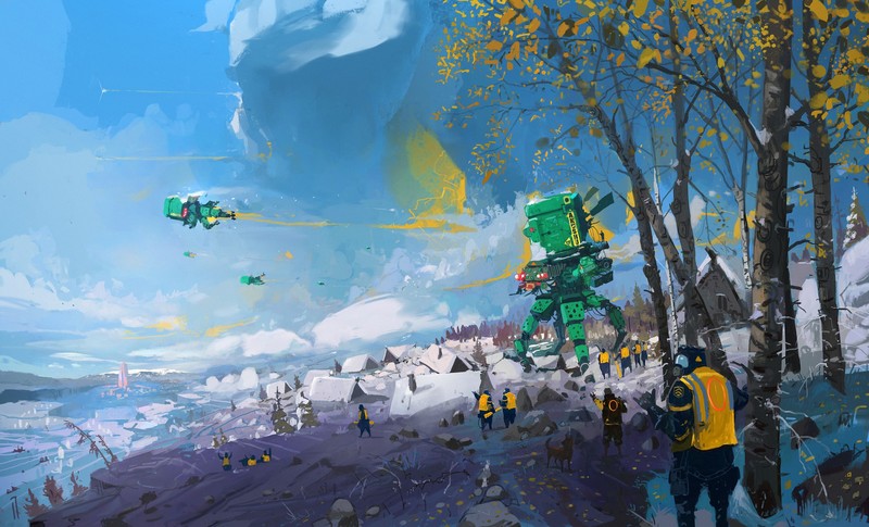 未来感冬景概念画作