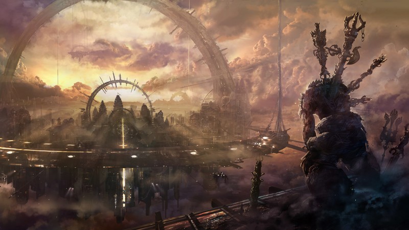 绝绝子！未来科幻风浮空城壁纸大合集