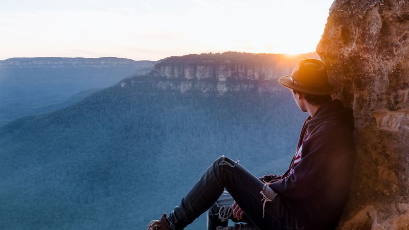 绝美孤山日落全景壁纸 4K高清