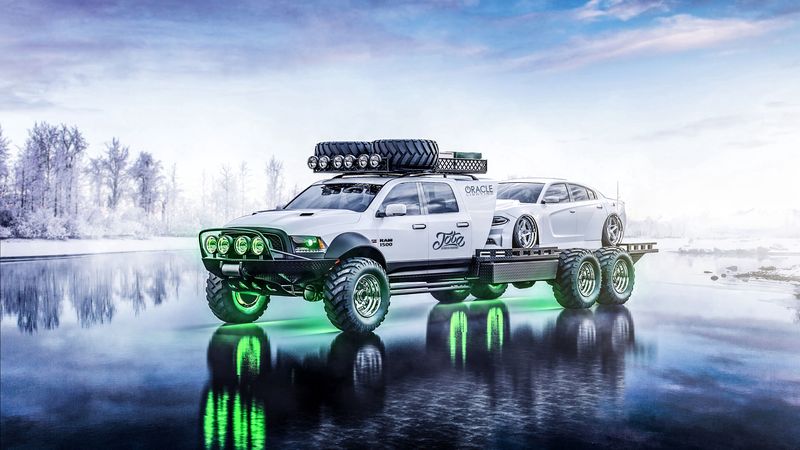 冬日冰境纯白座驾高清壁纸