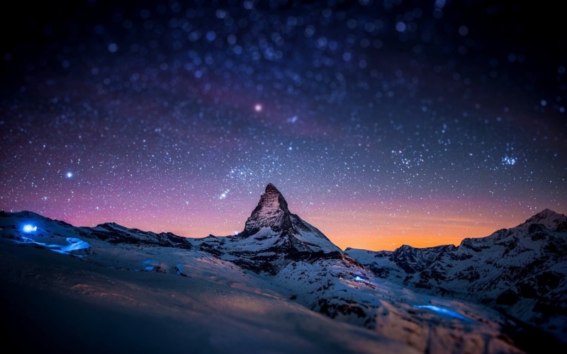 绝美瑞士阿尔卑斯马特洪峰星夜壁纸合集