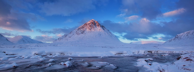 英国格伦科绝美的日出山景壁纸