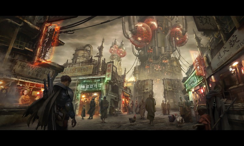 深夜霓虹赛博城壁纸合集