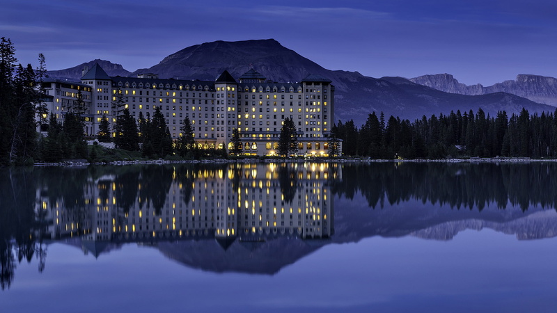 加拿大班夫公园绝美湖山暮色壁纸合集