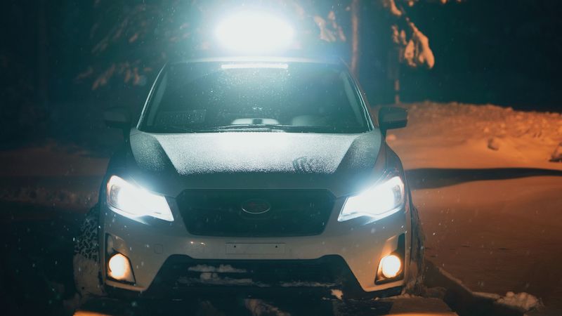 冬日暖光映白雪