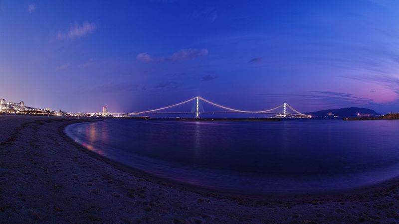 绝美海湾大桥夜景4K壁纸
