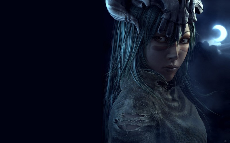 死神主题暗黑风少女壁纸