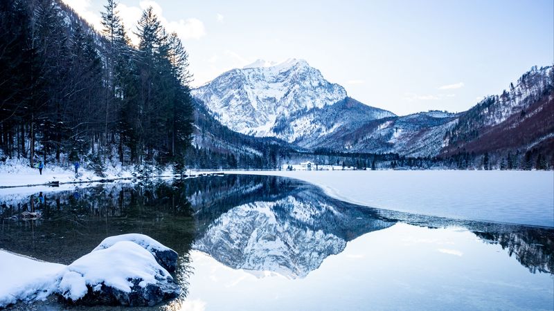 绝美雪山湖泊倒影4K壁纸